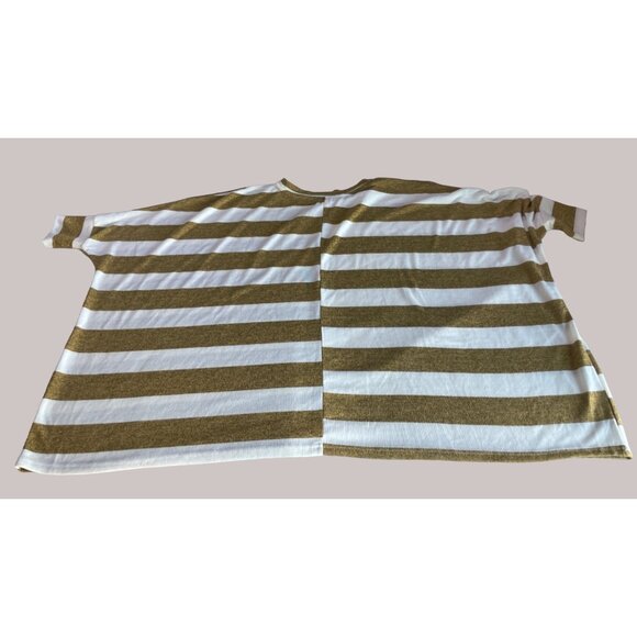 Over Sized Super Soft Knit Pullover by La Miel Size Small Striped  Sweater - Picture 4 of 8